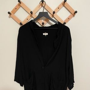 Silence + Noise Black Drape Blazer, Size M